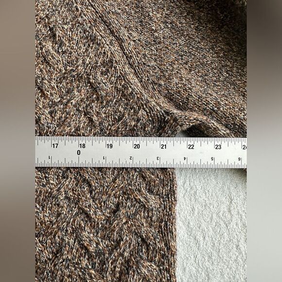 New Tommy Bahama Half‎ Zip Sweater Cable Knit Pullover Irazu Brown Men’s Medium - Picture 9 of 11